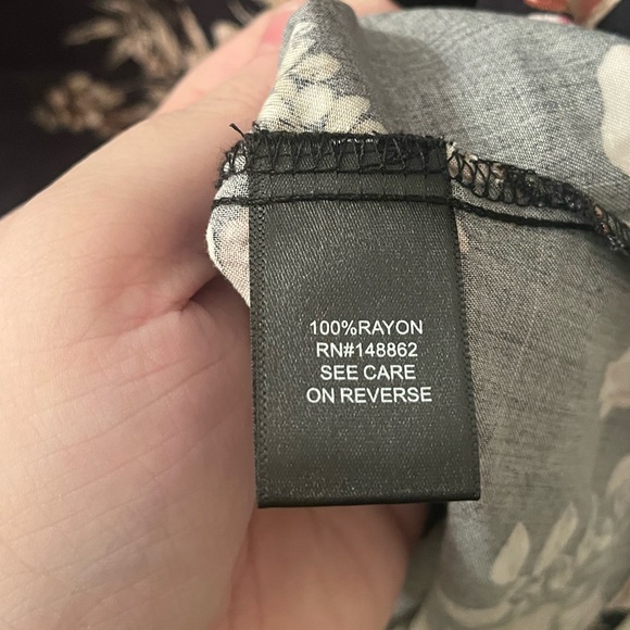 Torrid Black and Pink Floral Blouse - Picture 9 of 11